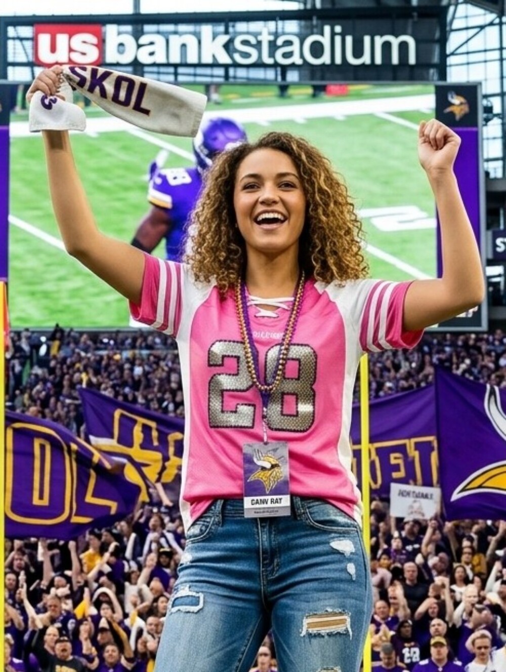 MN Vikings Pink Jersey